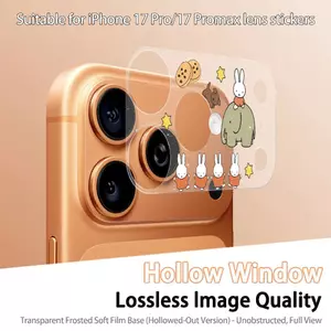 Phim bảo vệ ống kính iPhone 17 Pro Max mờ/trong suốt, miếng dán ống kính hoạt hình mềm, phù hợp cho iPhone 17 Pro Max/iPhone 17 Pro