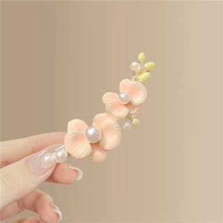 Kẹp tóc phalaenopsis ngọc trai cao cấp, kẹp bên phẳng cho décor tóc đẹp