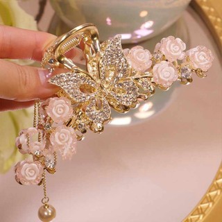 T Tính Khí Hoa Rỗng Bướm Tua Rua Phong Cách Mới Kẹp Tóc Tinh Tế