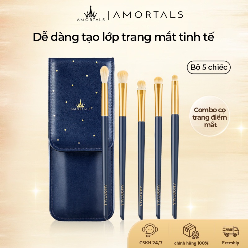 Cọ Đánh Phấn Mắt AMORTALS-cọ trang điểm chuyên nghiệp mắt bộ cọ phấn mắt dụng cụ làm đẹp 5 miếng