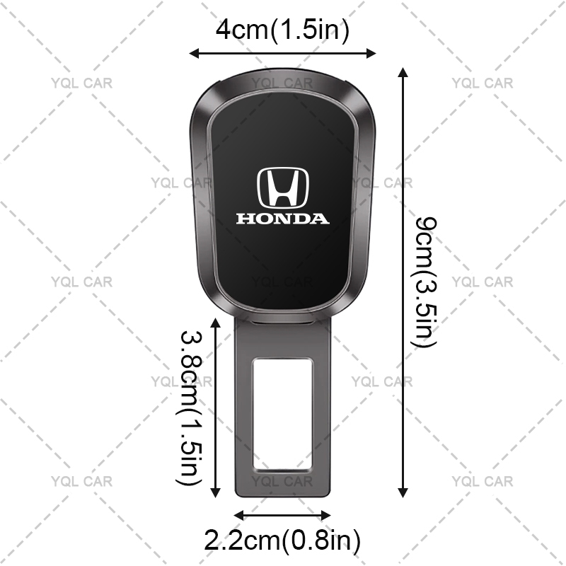 1 / 2 Chiếc Hình Thang Ô Tô Dây An Toàn Mở Rộng Xe An Toàn Dây Nối Dài Cắm Cho Xe Honda Dio Fit3 Rd1 Civic Binzhi XRV CRV Accord