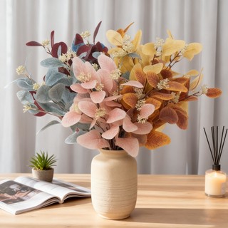 Cành Lá Khuynh Diệp Giả 52cm Trang Trí Nhà Cửa Decor Phòng Khách Bắc Âu Vintage Hoa Cao Cấp Phụ Kiện Chụp Ảnh Bình Để Bàn Sang Trọng Táo Nhựa Lụa Đỏ Cam Hồng Xanh Đám Cưới Sự Kiện Nội Thất Hiện Đại Độc Đáo Bền Tươi Sáng Sắc Sảo Lung Linh