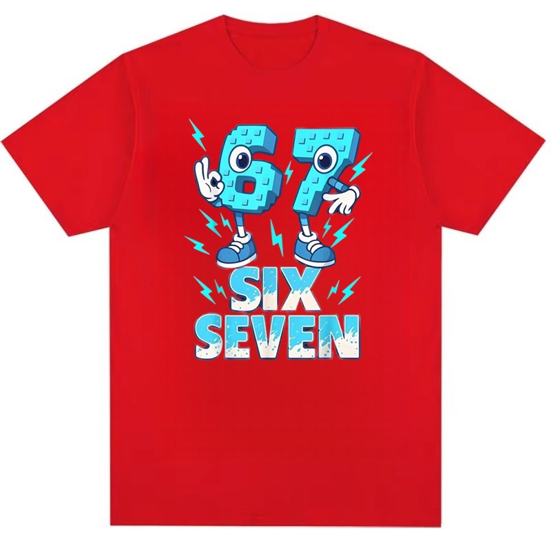 Six Seven 67 Áo Thun Cotton Nguyên Chất Họa Tiết Vui Nhộn Cho Nam Và Nữ