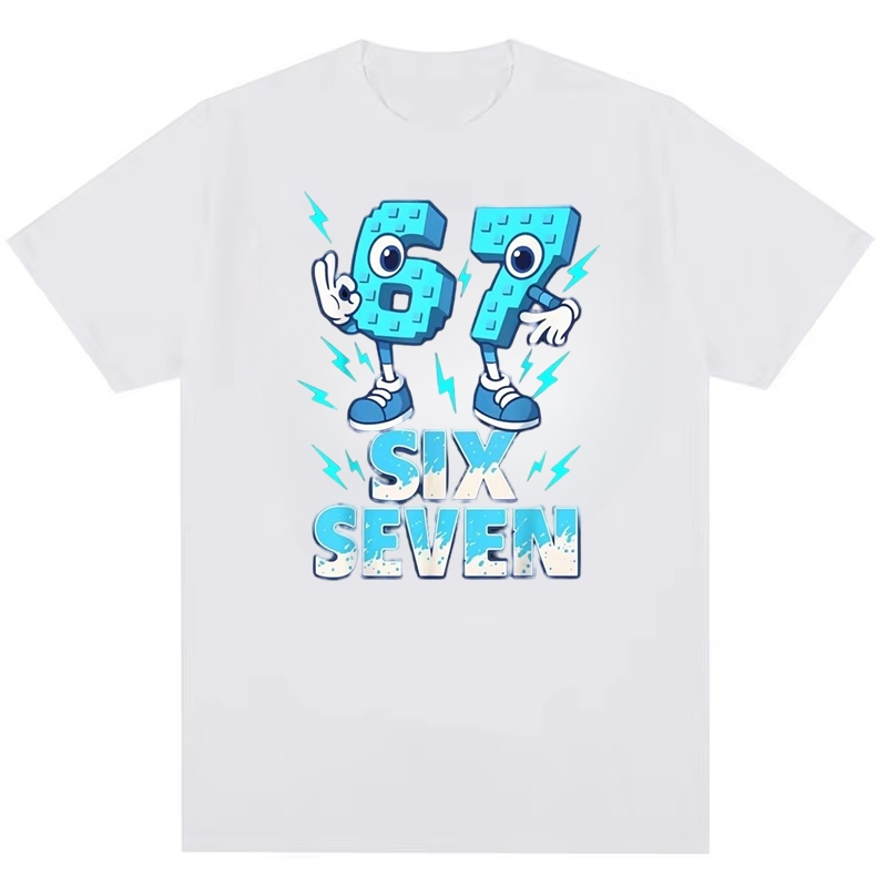 Six Seven 67 Áo Thun Cotton Nguyên Chất Họa Tiết Vui Nhộn Cho Nam Và Nữ
