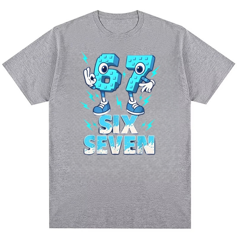 Six Seven 67 Áo Thun Cotton Nguyên Chất Họa Tiết Vui Nhộn Cho Nam Và Nữ