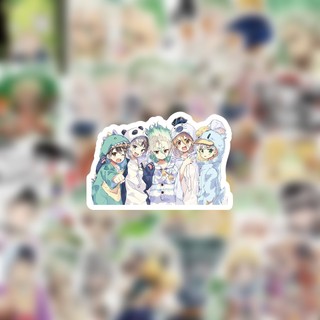 54 Chiếc Anime Dr.STONE Dán Decal DIY Điện Thoại Notebook Vali Laptop Tủ Lạnh Kid Miếng Dán
