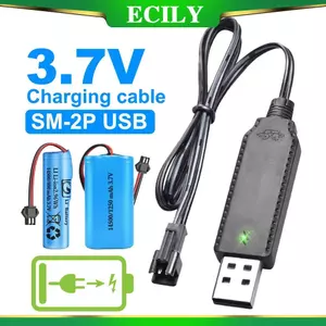 ECILY Universal SM-2P LED Đèn báo 3.7V USB Sạc RC Đồ chơi Pin Li-ion Cáp sạc pin NiMh / NiCd
