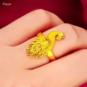 Nhẫn công nữ bằng vàng 916 Pawnable Nhẫn nữ Nhẫn mở mới Nhẫn công nhẫn Phụ kiện Trang sức Hypoellergic