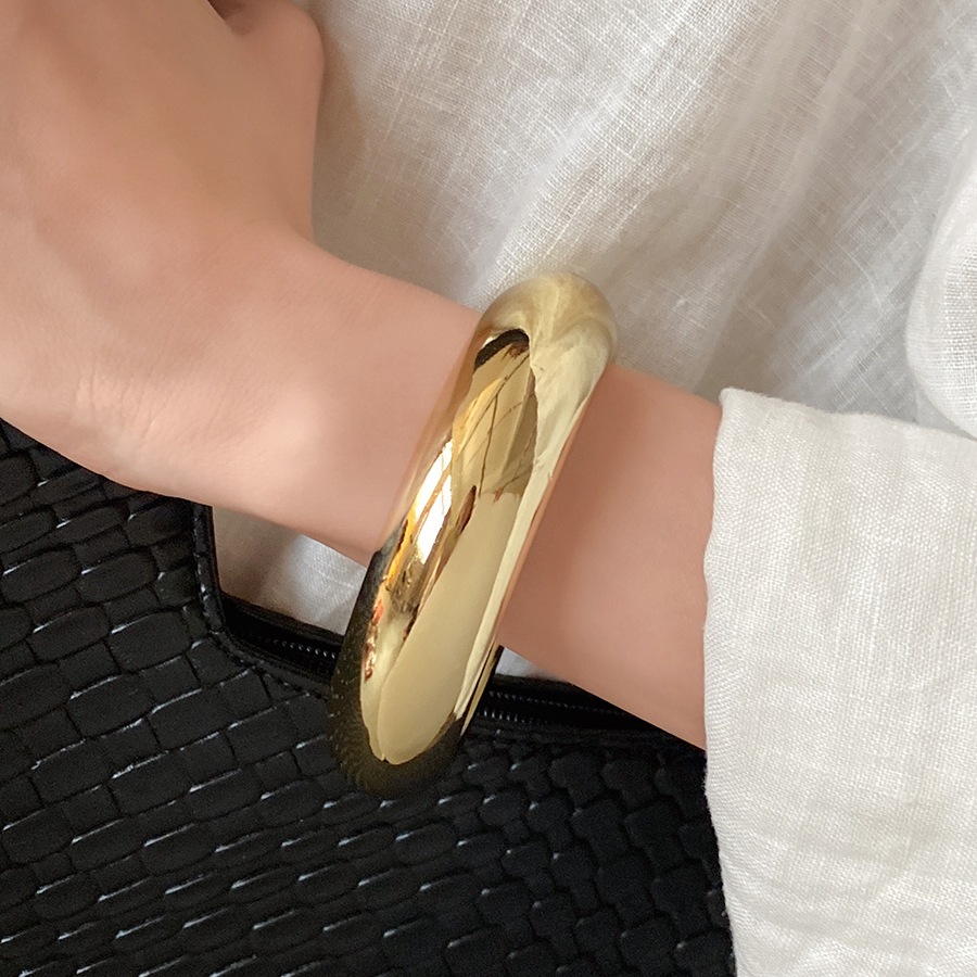 Bộ lắc tay kim loại rộng bạc và vàng, thiết kế nơ, phụ kiện thời trang cho nữ