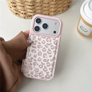 Ốp điện thoại chất liệu PU họa tiết da báo cho iPhone 17 Pro Max 16 pro max