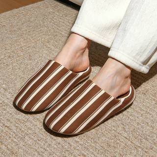 XIXITIAO Cotton Vải Lanh Dép Retro Sọc Nam Nữ Nhà Mùa Xuân Mùa Hè Bốn Mùa Đa Năng