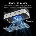ACASIS Mac Mini M4 Dock & Chân đế 40Gpbs 8 trong 1 Hub USB-C với 2xDP, SD / TF 3.0, 3xUSB-A 3.2, M.2 NVME Vỏ SSD Tương thích với Thunderbolt 4 / 3 — ảnh 7