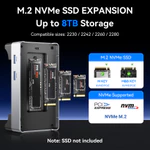 ACASIS Mac Mini M4 Dock & Chân đế 40Gpbs 8 trong 1 Hub USB-C với 2xDP, SD / TF 3.0, 3xUSB-A 3.2, M.2 NVME Vỏ SSD Tương thích với Thunderbolt 4 / 3 — ảnh 8