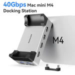 ACASIS Mac Mini M4 Dock & Chân đế 40Gpbs 8 trong 1 Hub USB-C với 2xDP, SD / TF 3.0, 3xUSB-A 3.2, M.2 NVME Vỏ SSD Tương thích với Thunderbolt 4 / 3 — ảnh 1