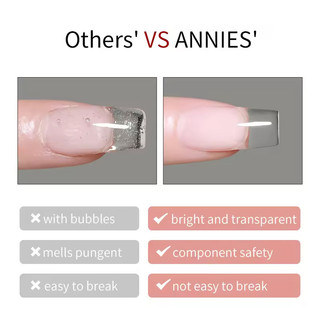 [ANNIES] Keo xây dựng móng tay Keo dán quang trị liệu pha lê trong suốt cao Móng tay Định hình lâu trôi Keo gia cố