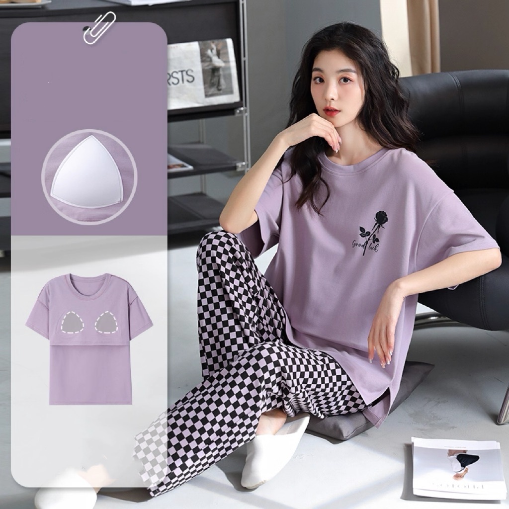 Đồ ngủ nữ cao cấp có đệm ngựa (Mẫu mới Thu 2026) - Thiết kế thời thượng, mặc nhà hoặc diện phố đều sang trọng