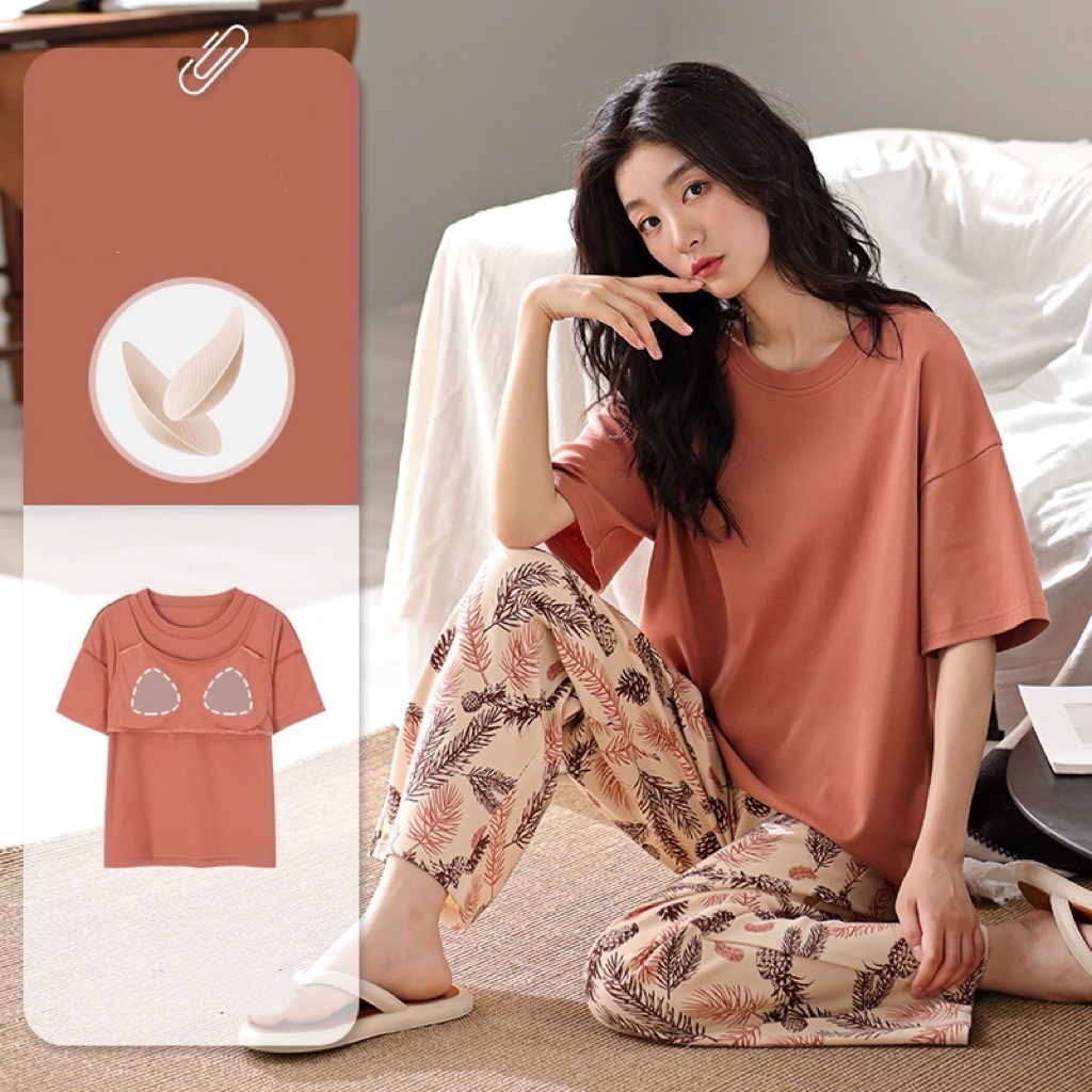 Đồ ngủ nữ cao cấp có đệm ngựa (Mẫu mới Thu 2026) - Thiết kế thời thượng, mặc nhà hoặc diện phố đều sang trọng