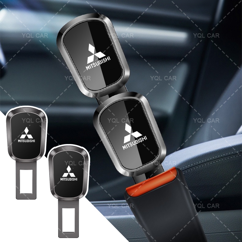 1 / 2 Chiếc Logo Ô Tô Dây An Toàn Mở Rộng Dây An Toàn Ô Tô Kéo Dài Kẹp Cho Mitsubishi ASX Lancer Pajero Outlander L200 EVO