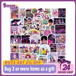 100 Chiếc K-POP Demon Hunters Miếng Dán Huntrix Saja Boys Derpy Graffiti Chống Thấm Nước Trang Trí Miếng Dán