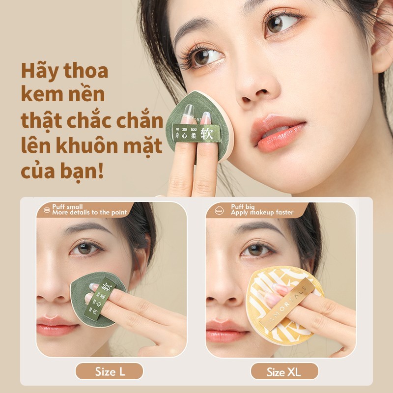 Mút Tán Kem Nền AMORTALS – Bông Phấn Đen Mới Bộ XL Dụng Cụ Trang Điểm Cao Cấp