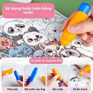 Combo Sách Ma Thuật Màu Nước Nguyên Chất Tự Xóa Với Nhãn Dán Nhiều Loại 2in1, Đồ Chơi Tranh Màu Nước Sáng Tạo Cho Bé Tình Yêu
