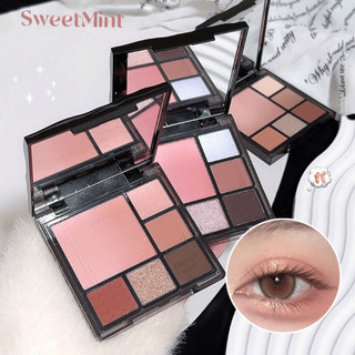 Bảng phấn mắt tông màu mềm 7 màu SWEET MINT - Phong cách Hàn Quốc Trang điểm khỏa thân tự nhiên Màu đất để trang điểm mắt hàng ngày
