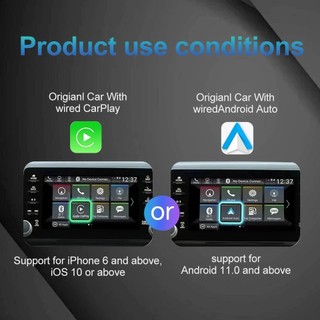 Bộ chuyển đổi Carplay không dây IOS Android Auto 2 trong 1 Dongle thông minh WIFI cho hộp CarPlay AI có dây Kết nối USB với Volvo Benz Mg Kia Chery VW