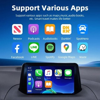 Bộ chuyển đổi Carplay không dây IOS Android Auto 2 trong 1 Dongle thông minh WIFI cho hộp CarPlay AI có dây Kết nối USB với Volvo Benz Mg Kia Chery VW