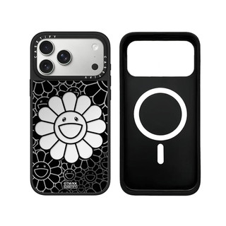 Không Dây Từ Tính Cho iPhone 17 16 15 14 13 Pro Max Plus FLOWERS Cạnh Đen Gương Mặt Sau Ốp điện thoại Nổi Logo