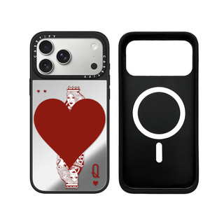 Không Dây Từ Tính Cho iPhone 17 16 15 14 13 Pro Max Plus Trái Tim Nữ Hoàng Kim Loại Ruy Băng Cạnh Đen Gương Mặt Sau Ốp điện thoại Nổi Logo