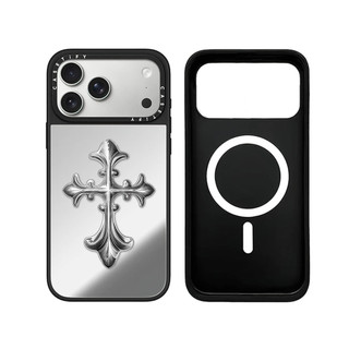 Không Dây Từ Tính Cho iPhone 17 16 15 14 13 Pro Max Plus Trái Tim Nữ Hoàng Kim Loại Ruy Băng Cạnh Đen Gương Mặt Sau Ốp điện thoại Nổi Logo