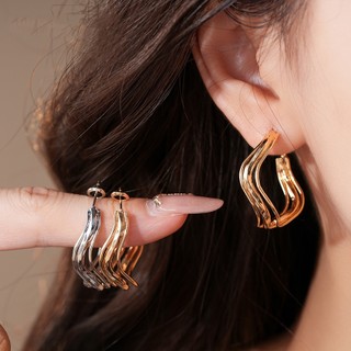 Bông Tai Tròn Kim Loại Sang Trọng - Thiết kế độc đáo và trendy