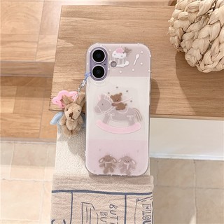 IPhone 17 Pro Max 16 pro max Họa tiết gấu gỗ Chất liệu TPU xử lý IMD Vỏ điện thoại