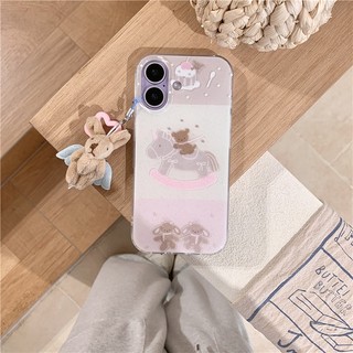 IPhone 17 Pro Max 16 pro max Họa tiết gấu gỗ Chất liệu TPU xử lý IMD Vỏ điện thoại