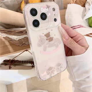 IPhone 17 Pro Max 16 pro max Họa tiết gấu gỗ Chất liệu TPU xử lý IMD Vỏ điện thoại