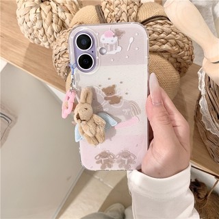 IPhone 17 Pro Max 16 pro max Họa tiết gấu gỗ Chất liệu TPU xử lý IMD Vỏ điện thoại