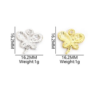 10 chiếc Tinh dầu nhỏ giọt 6 màu rực rỡ với kim cương giả, Mặt dây chuyền hợp kim tạo kiểu côn trùng dễ thương cho bông tai vòng cổ thời trang DIY Vòng đeo tay Móc khóa mắt cá chân và đồ thủ công sáng tạo