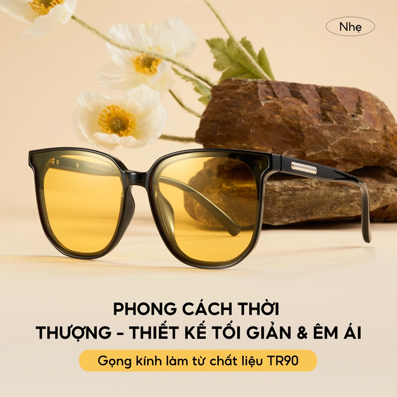 Cyxus Kính Lái Xe Ban Đêm Và Phân Cực Chống Chói UV400 Gọng TR90 Thể Thao Bảo Vệ Mắt Toàn Diện 1711V