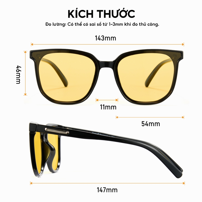 Cyxus Kính Lái Xe Ban Đêm Và Phân Cực Chống Chói UV400 Gọng TR90 Thể Thao Bảo Vệ Mắt Toàn Diện 1711V