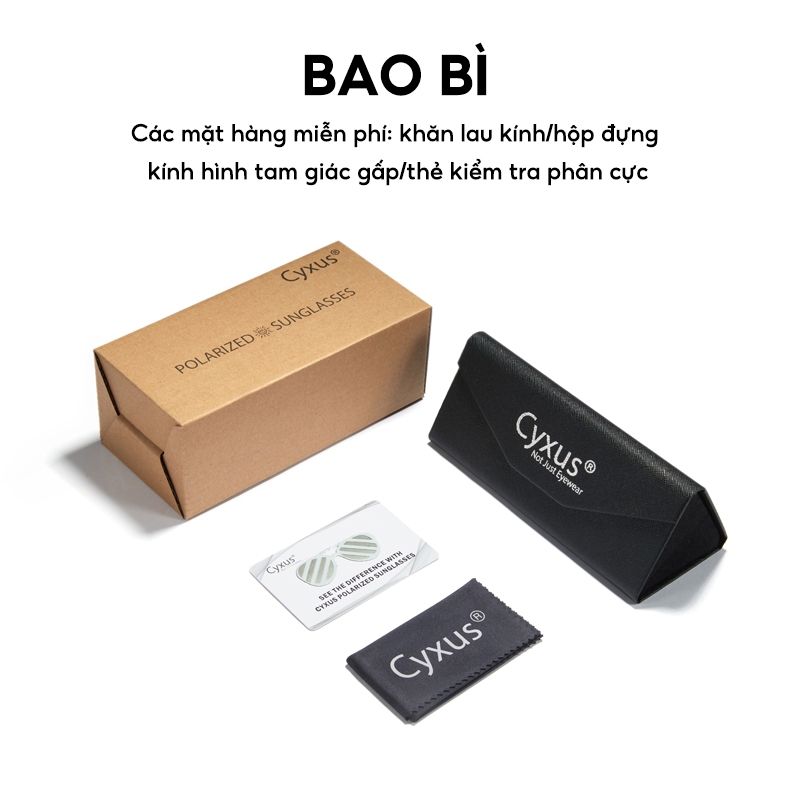 Cyxus Kính râm phân cực/Kính râm đổi màu/Kính râm thời trang chống tia UV/Gọng vuông TR90, unisex, phù hợp cho bãi biển, lái xe và các dịp thời trang. 1711I