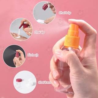 Bộ chai chiết mỹ phẩm du lịch mini – dạng xịt & nhấn, đựng sữa rửa mặt, toner, dưỡng da, tiện mang theo