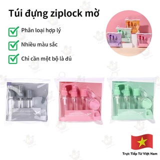 Bộ chai chiết mỹ phẩm du lịch mini – dạng xịt & nhấn, đựng sữa rửa mặt, toner, dưỡng da, tiện mang theo