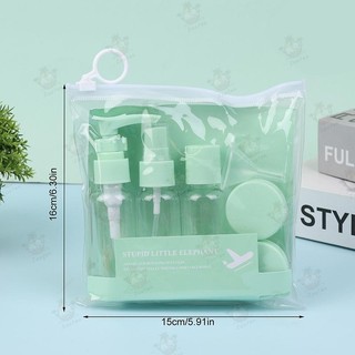 Bộ chai chiết mỹ phẩm du lịch mini – dạng xịt & nhấn, đựng sữa rửa mặt, toner, dưỡng da, tiện mang theo