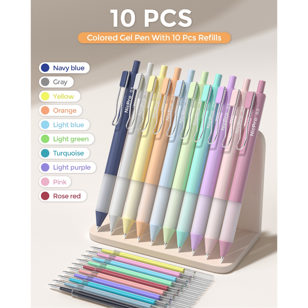 Bộ bút Gel Nicpro 33 chiếc kèm hộp đựng, 12 bút đánh dấu Kinh Thánh, bút dễ thương, mực mềm, đầu bút không chảy máu, nhanh khô, cho lập kế hoạch, viết nhật ký, học Kinh Thánh