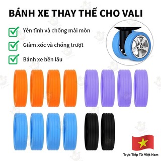 Miếng Bọc Bánh Xe Vali Silicon 8 Món – Giảm Tiếng Ồn, Phù Hợp Hầu Hết Loại Vali