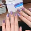 Sơn móng tay mắt mèo tím xanh Ba Lan Sea Star Strobe Gel dung tích lớn đi kèm với bàn chải