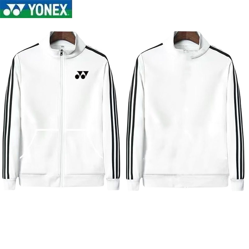Áo khoác cầu lông Yonex, áo khoác dây kéo ấm khô nhanh, áo khoác thể thao unisex