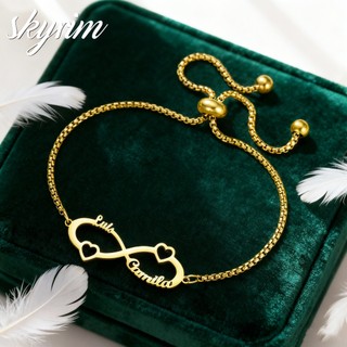 SKYRIM Kỹ thuật cắt vòng tay trái tim vô hạn tùy chỉnh dành cho nữ Quà tặng trang sức phổ biến được cá nhân hóa