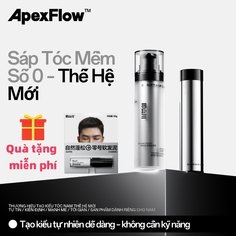 ApexFlow No.0 Đất Sét Vuốt Tóc Nam - Khô Nhanh, Giữ Nếp, Không Bết, Phồng Tự Nhiên, Mọi Loại Tóc 30g