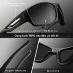 Cyxus Kính Phân Cực Thể Thao TR90 Gọng Chữ Nhật Unisex Chống Tia UV Chuyên Dụng Đạp Xe Chạy Bộ Câu Cá Golf Lái Xe 1070 — ảnh 3